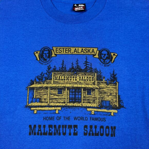 Vintage 90s Malemute Saloon in Ester, Alaska Destination Single Stitch - Medium - Picture 2 of 6